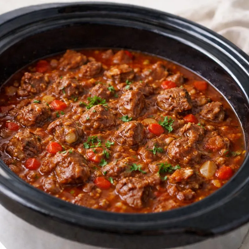 Klassisk gullasch i slowcooker