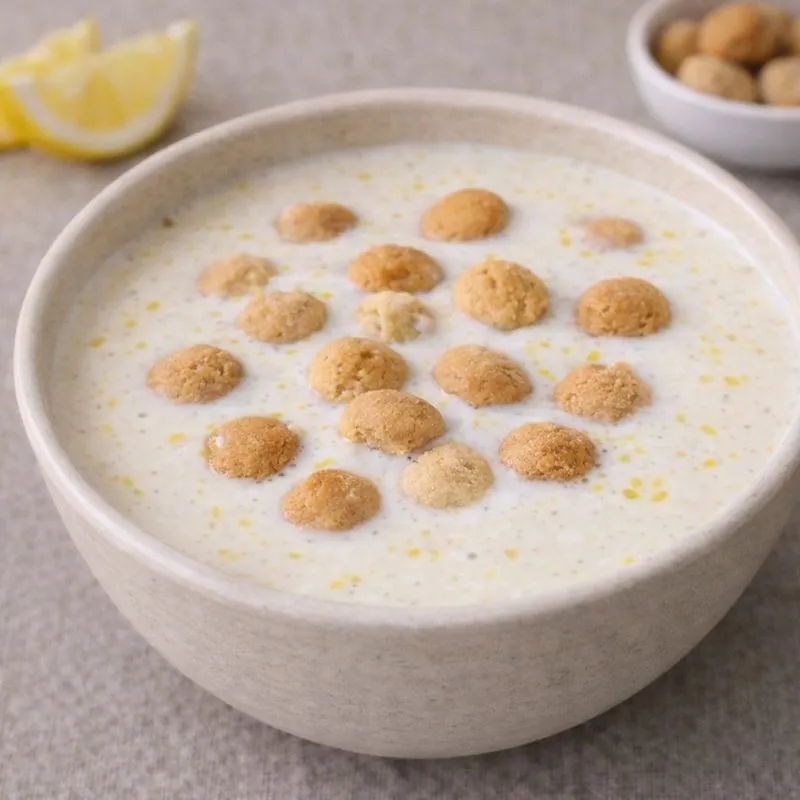 Koldskål med kærnemælk og citron