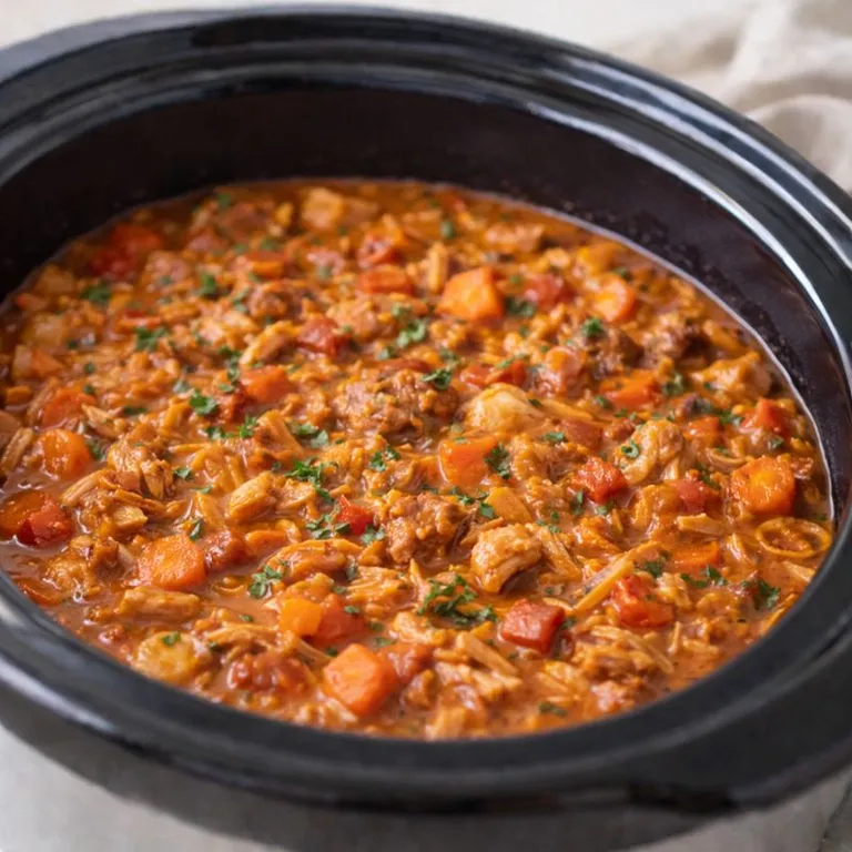 Kyllinge-gullasch i slowcook med helt møre grøntsager
