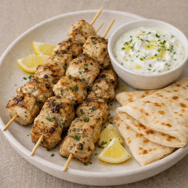 Chicken skewers with Greek marinade