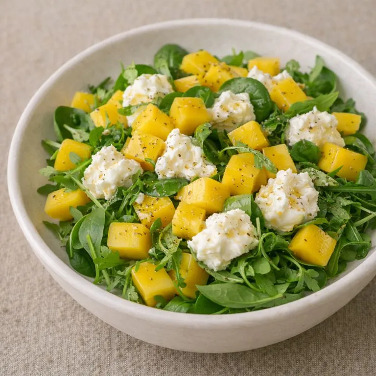 Let salat med mango og friskost