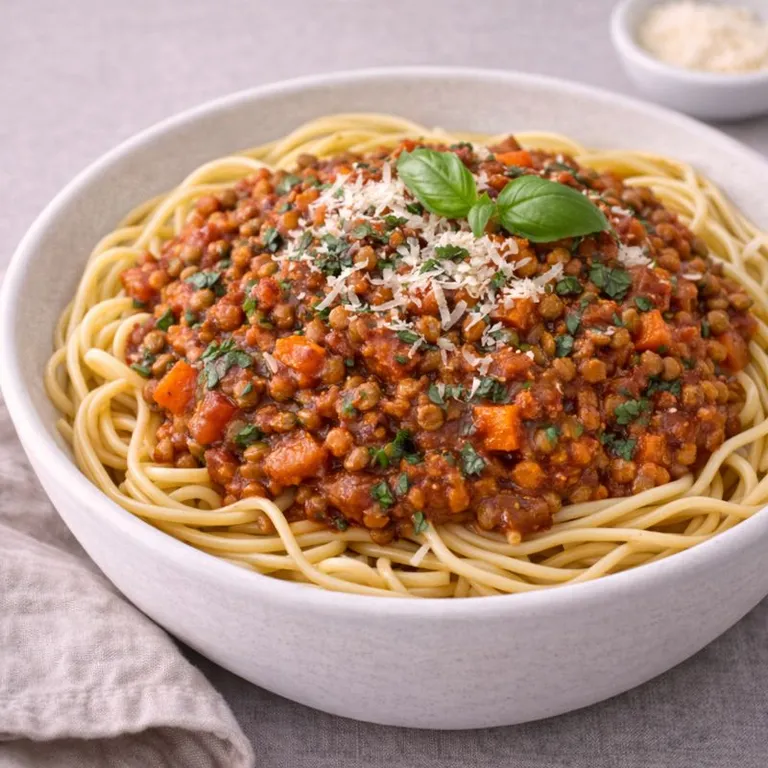 Lentil Bolognese – vegetarian pasta sauce with lentils