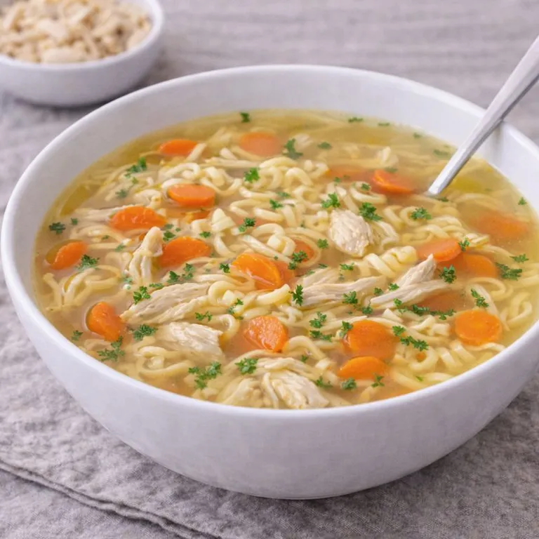 Milde Hühnersuppe mit Nudeln