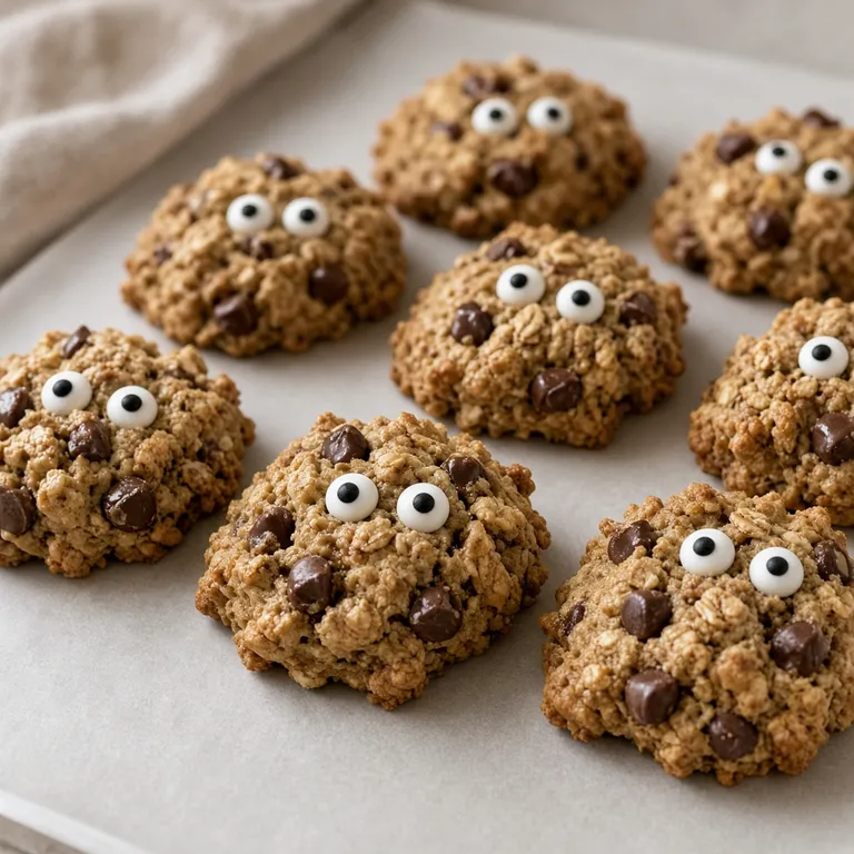 Monster-cookies med chokolade