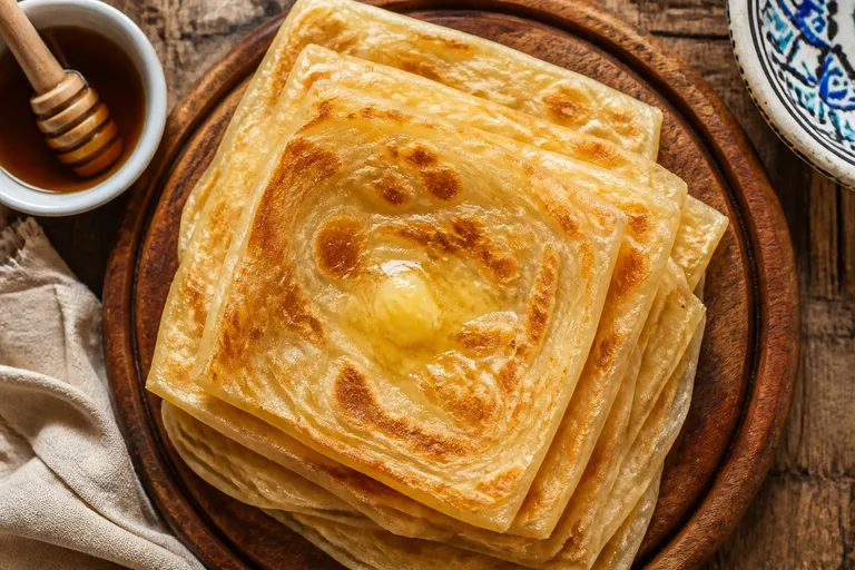 Msemen – marokkanisches geschichtetes Fladenbrot