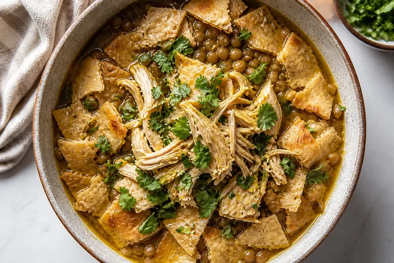 Rfissa-inspiriertes Hähnchen mit Fladenbrot