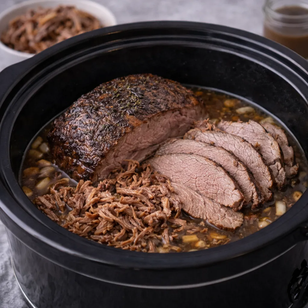 Rinderbrust aus dem Slow Cooker