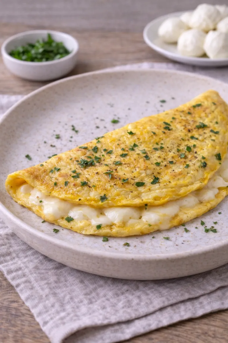 Omelet med mozzarella