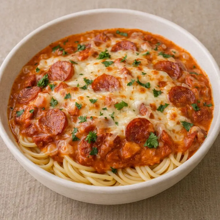 Pasta à la Michael med krämig tomat och ost