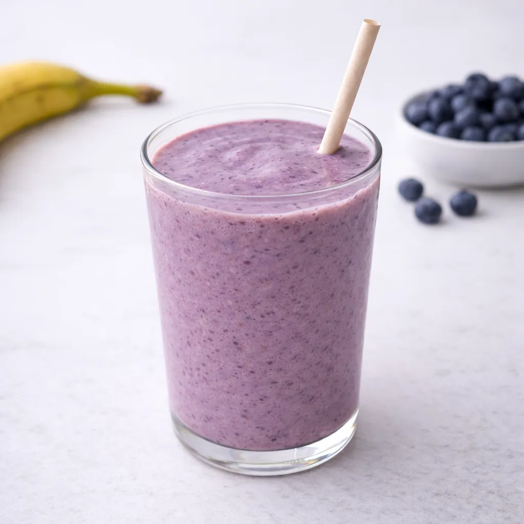 Protein smoothie med blåbær | Nordmad