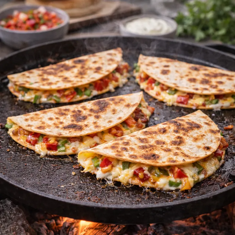 Quesadillas von der Grillplatte