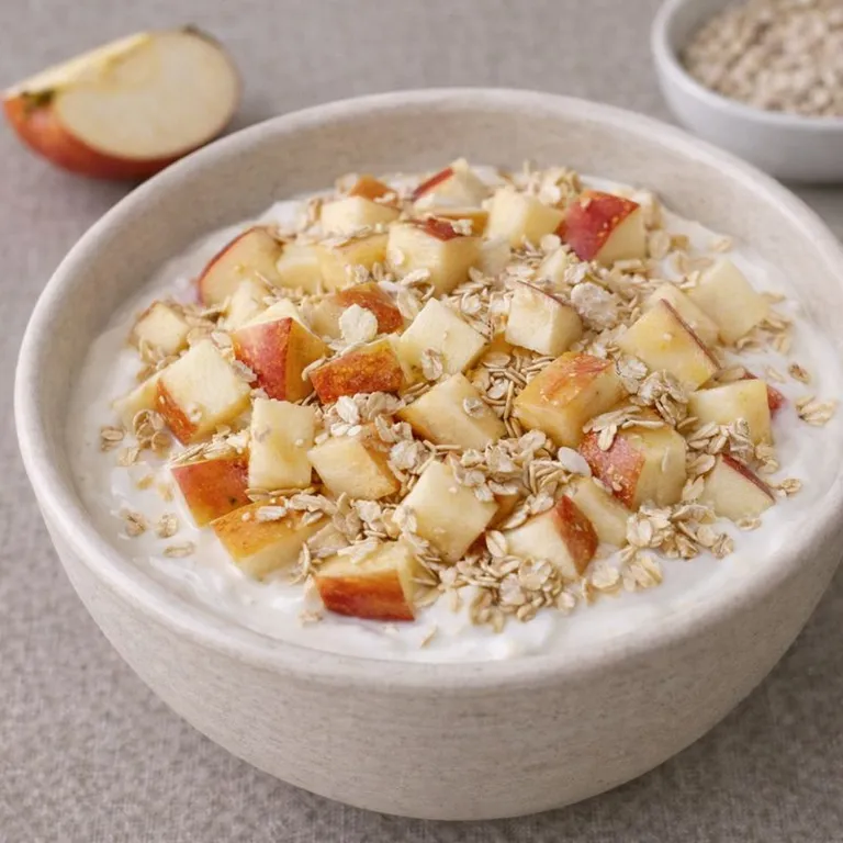 Skyr-snack med æble og havre