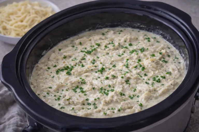 Chicken Alfredo aus dem Slow Cooker