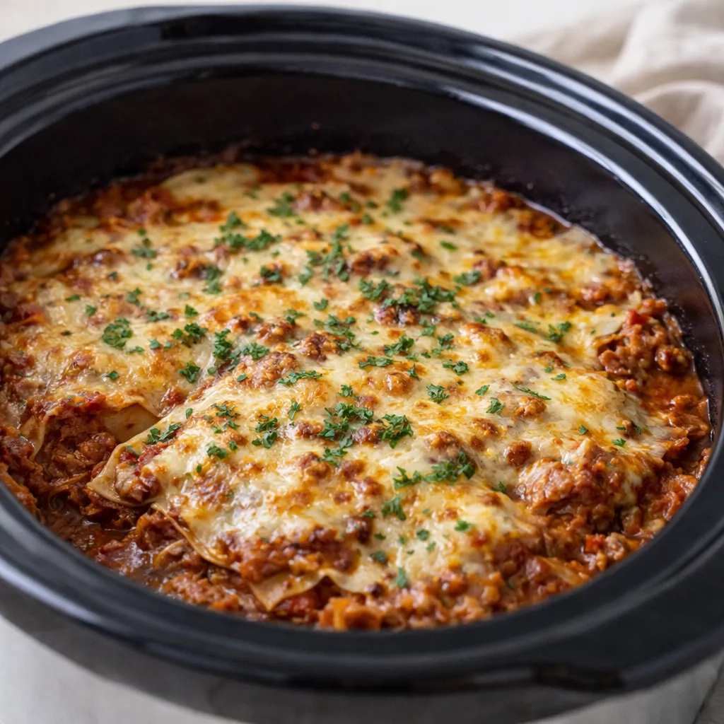 Slow cooker lasagne with mornay sauce