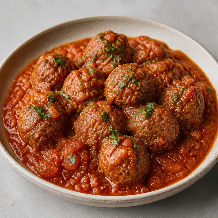 Spanske kødboller i tomatsauce (albóndigas)
