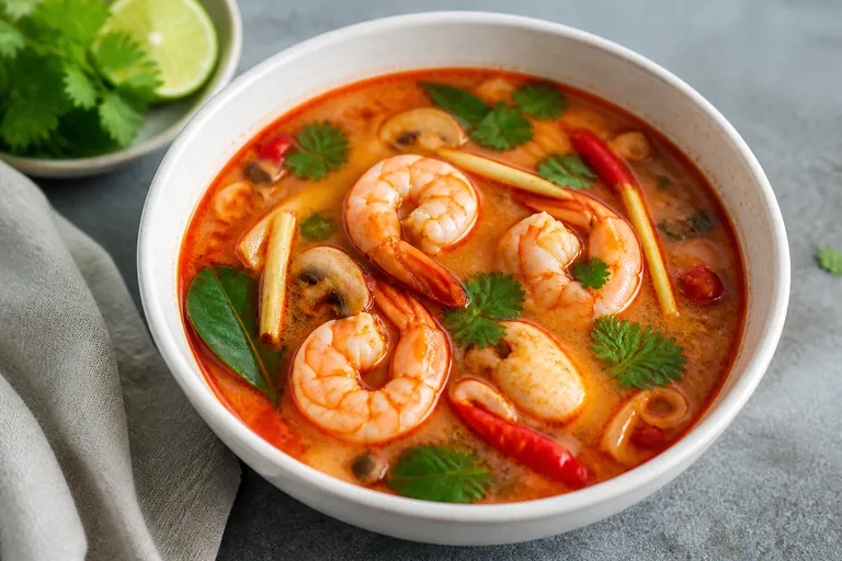 Tom yum-suppe