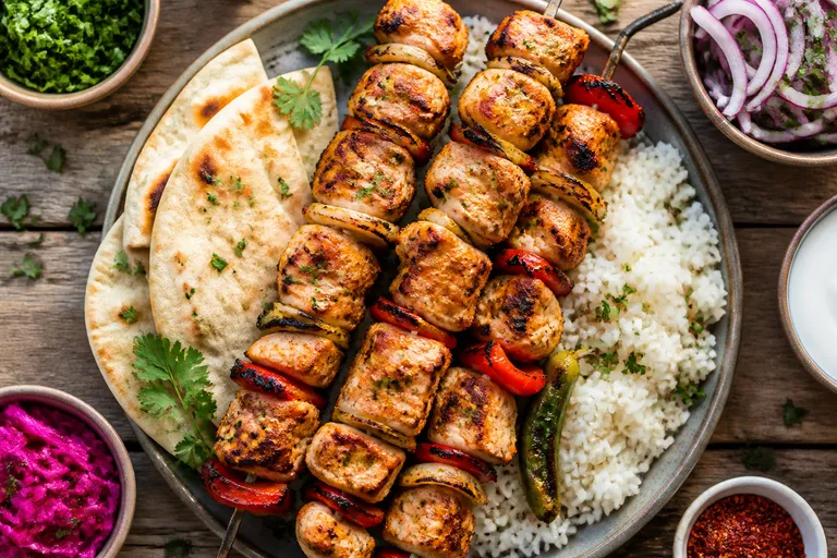 Hähnchen şiş kebap – türkische Grillspieße