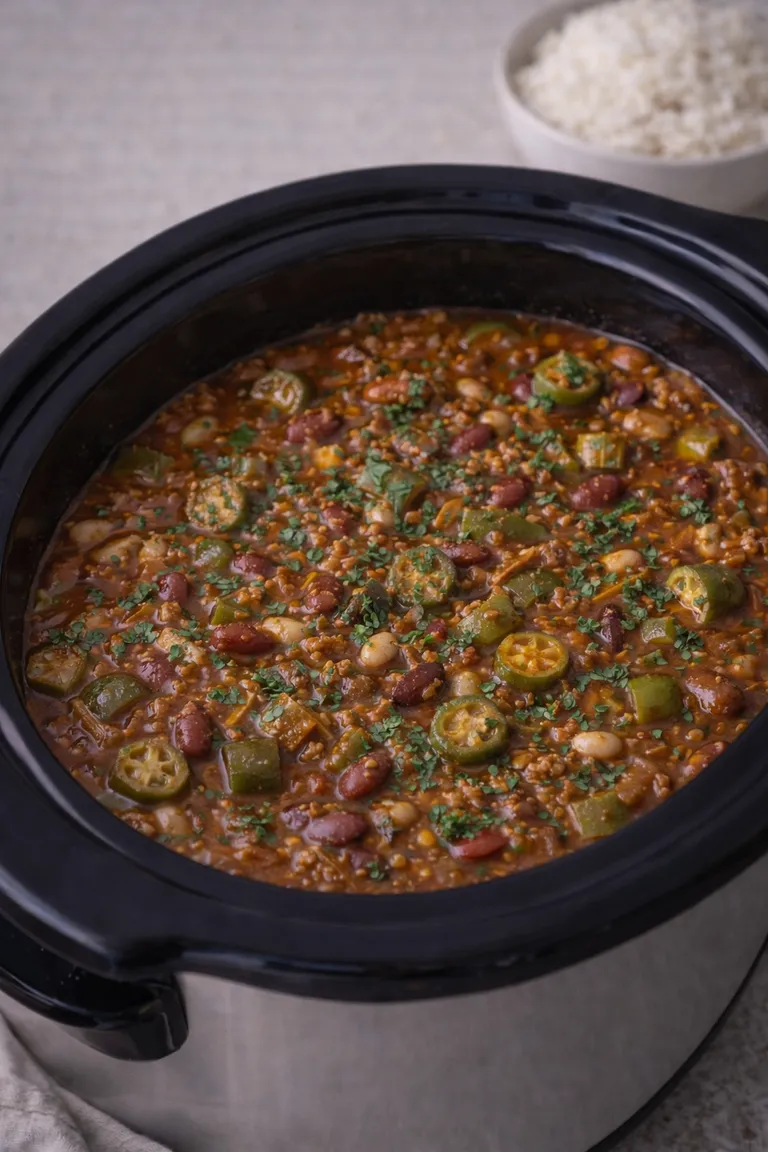 Vegetarisches Gumbo aus dem Slow Cooker