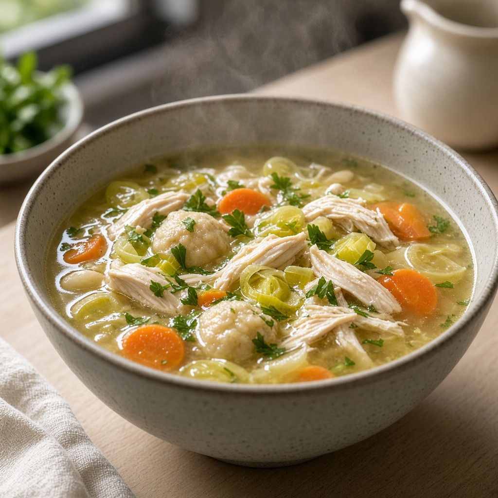 Soupe au poulet à la mijoteuse