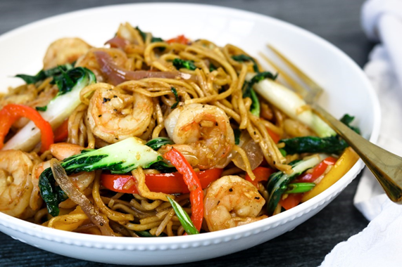 Quick & Spicy Shrimp Chow Mein Noodles Recipe