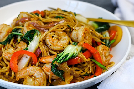 Quick & Spicy Shrimp Chow Mein Noodles Recipe