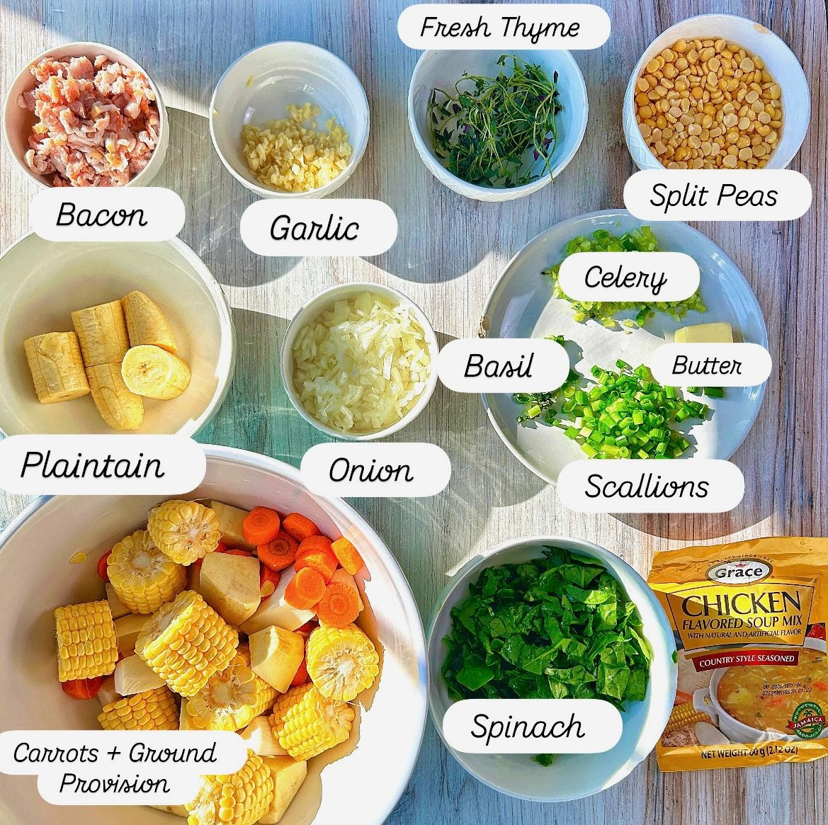 A Taste of Home: Guyanese Split Peas Soup with Smoky Bacon