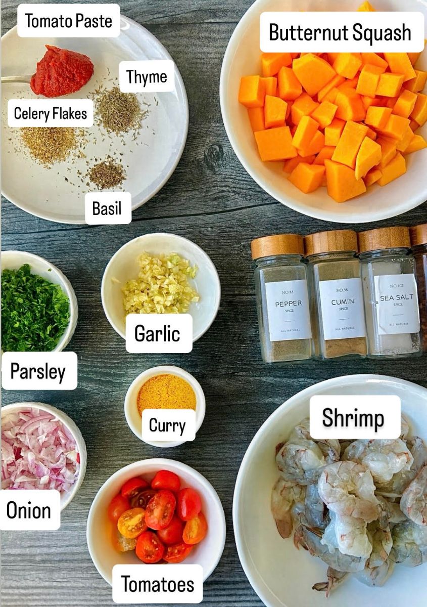 Hearty Butternut Squash & Shrimp Stew (Guyanese Style)