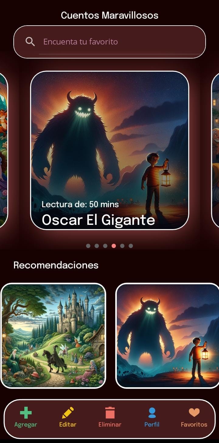 App Movil de Cuentos Maravillosos - Imagen 2