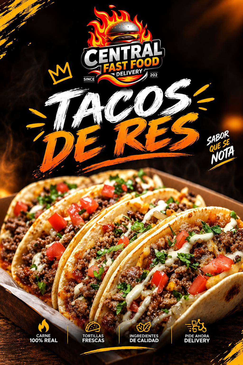 TACOS DE RES 3 Unidad