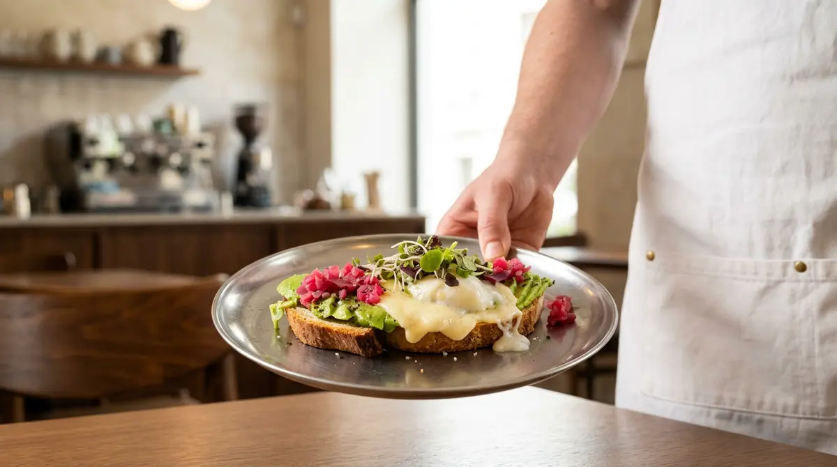 2x1 Tosta Avocado Egg Benedict en EPICO Coffee & Wine