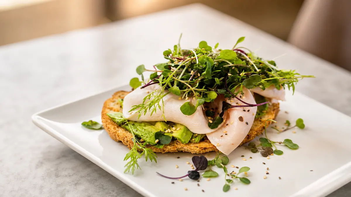 2x1 Tostada de aguacate y pavo en Terracota Green Cafe