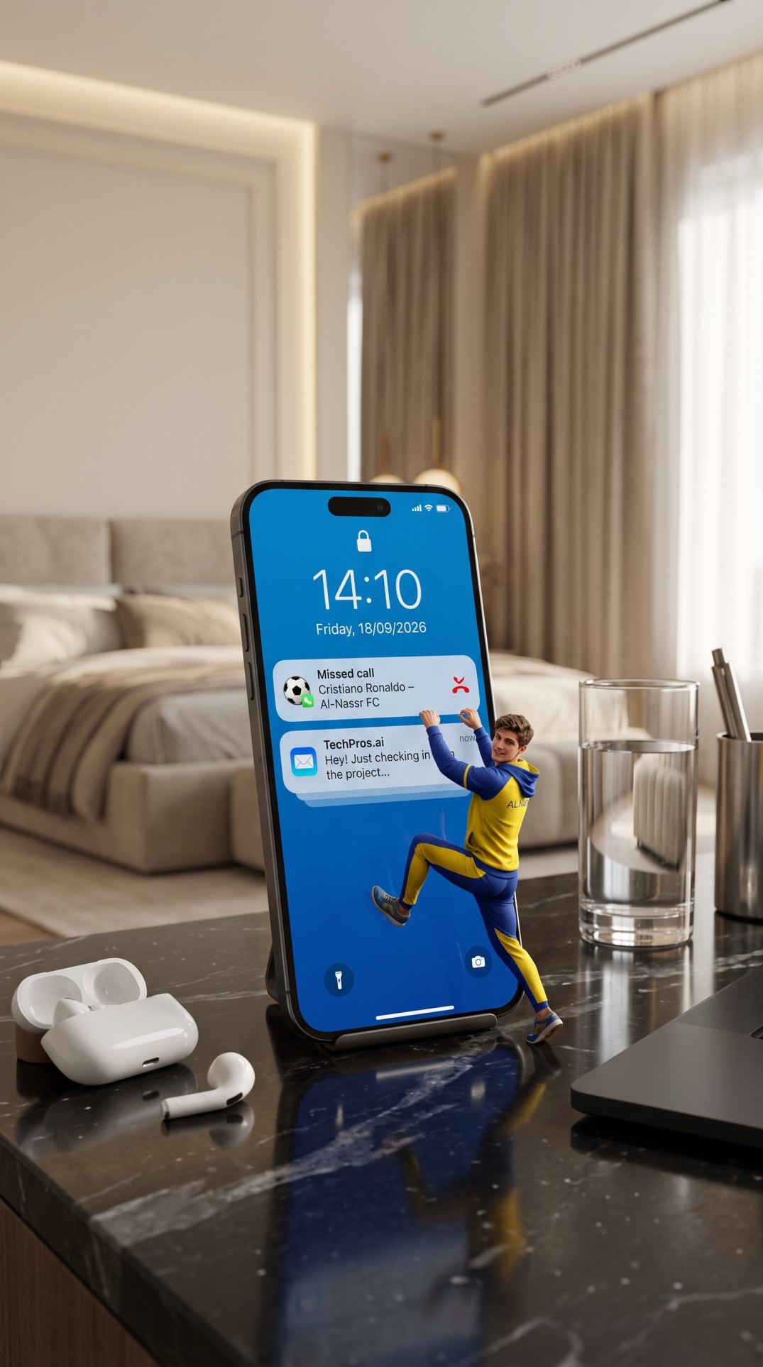 Al-Nassr FC – Cristiano Ronaldo Missed Call AI prompt artwork
