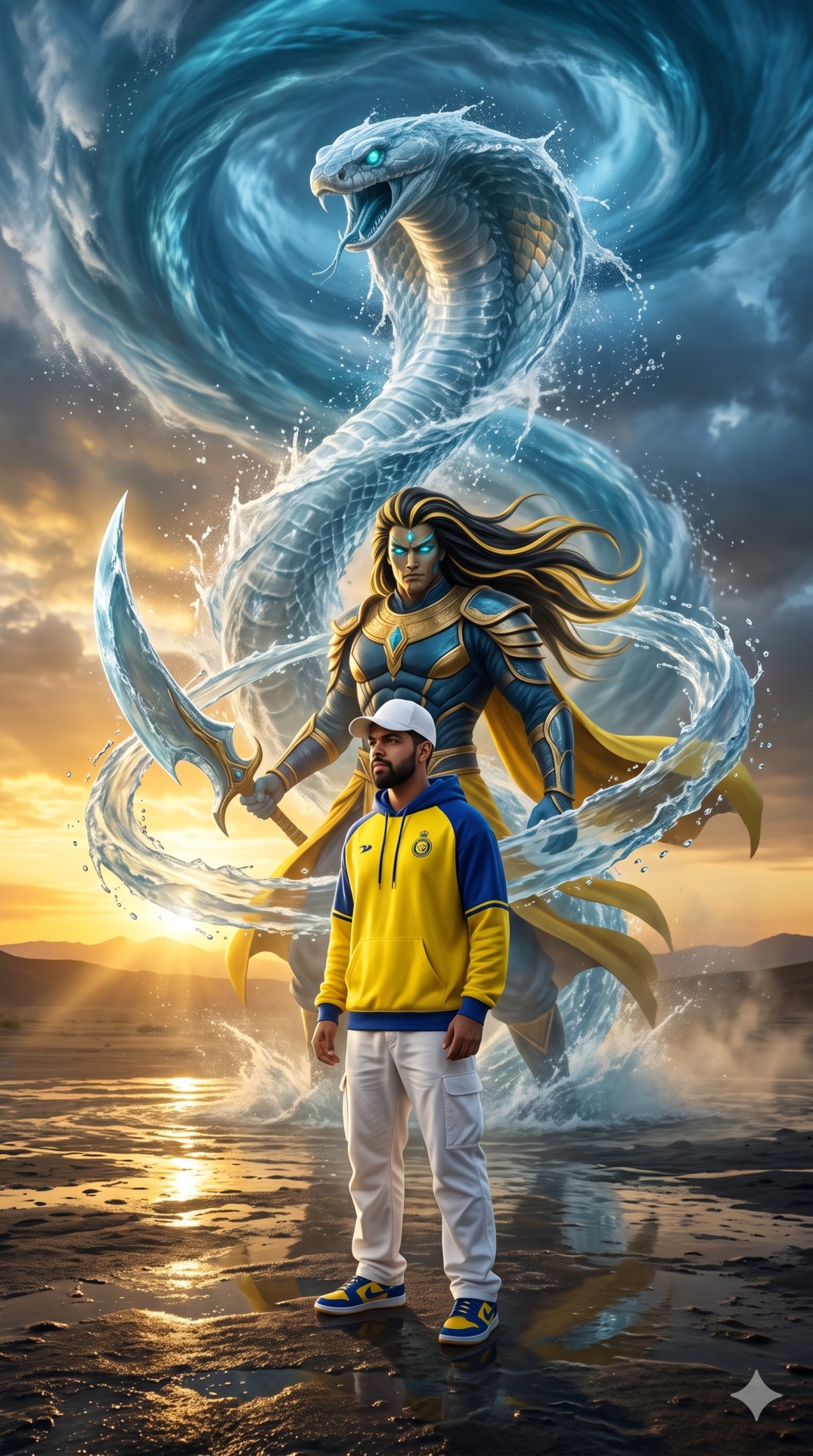 Al-Nassr FC — Golden Desert Water Guardian AI prompt artwork