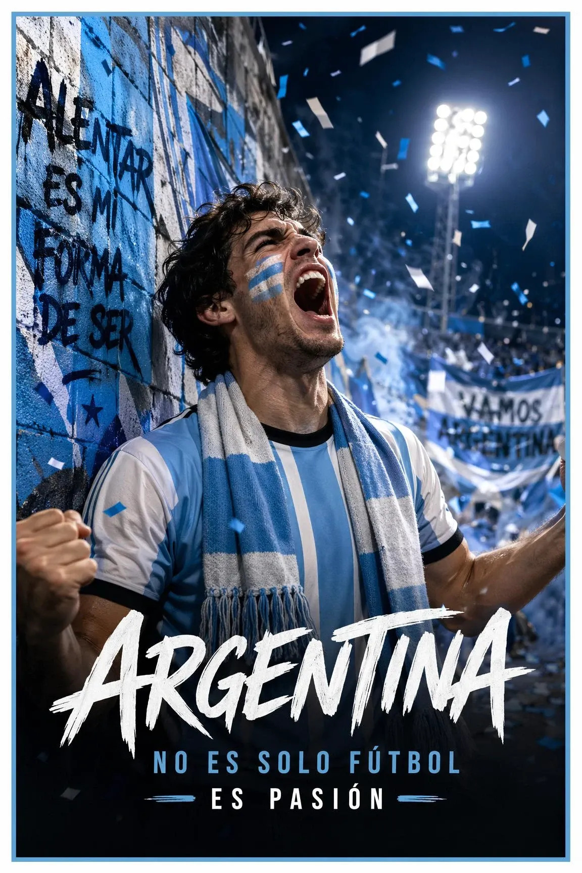 Argentina-inspired football fan poster