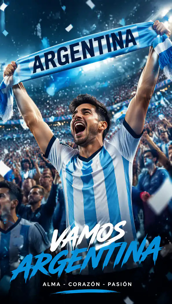 Argentina football fan poster