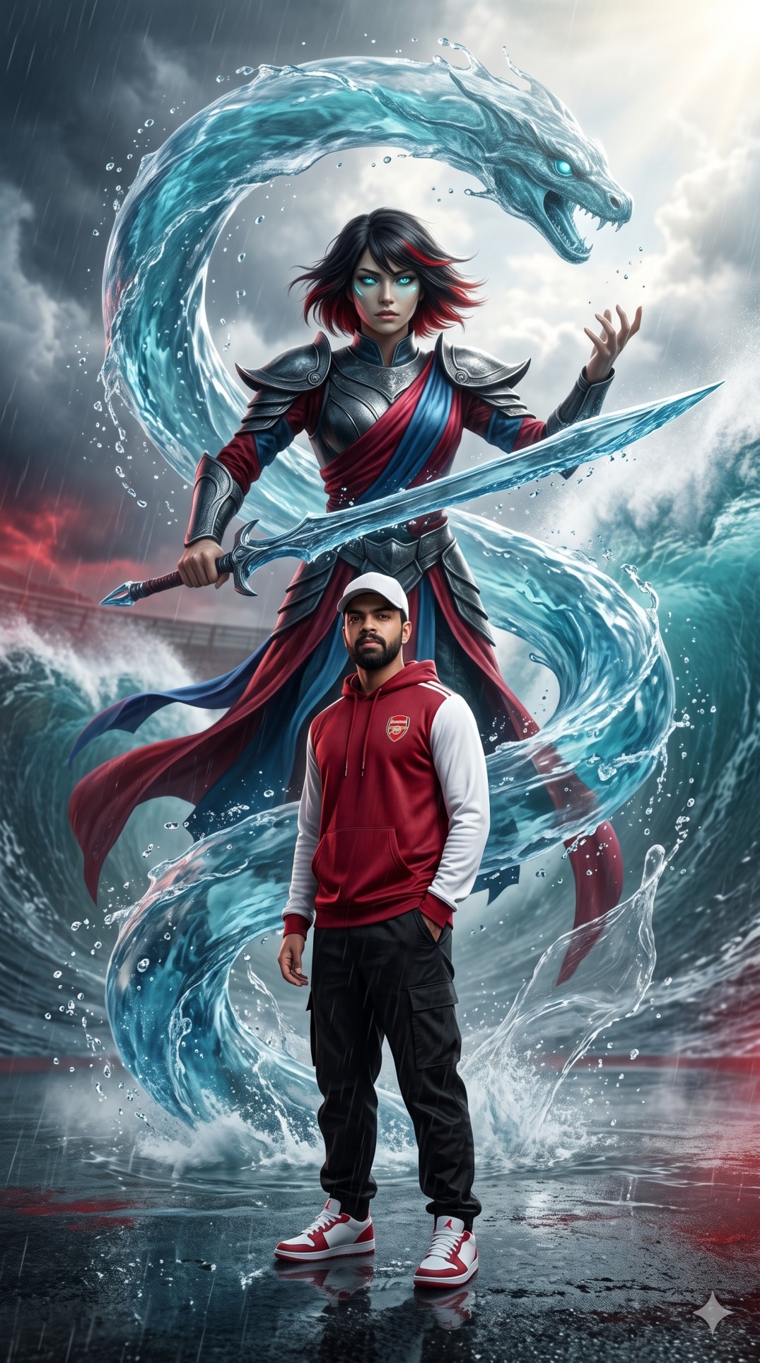 Arsenal FC — Crimson Tidal Guardian AI prompt artwork