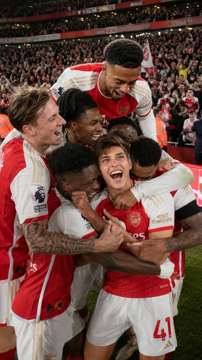 Arsenal’s Thrilling Goal Celebration