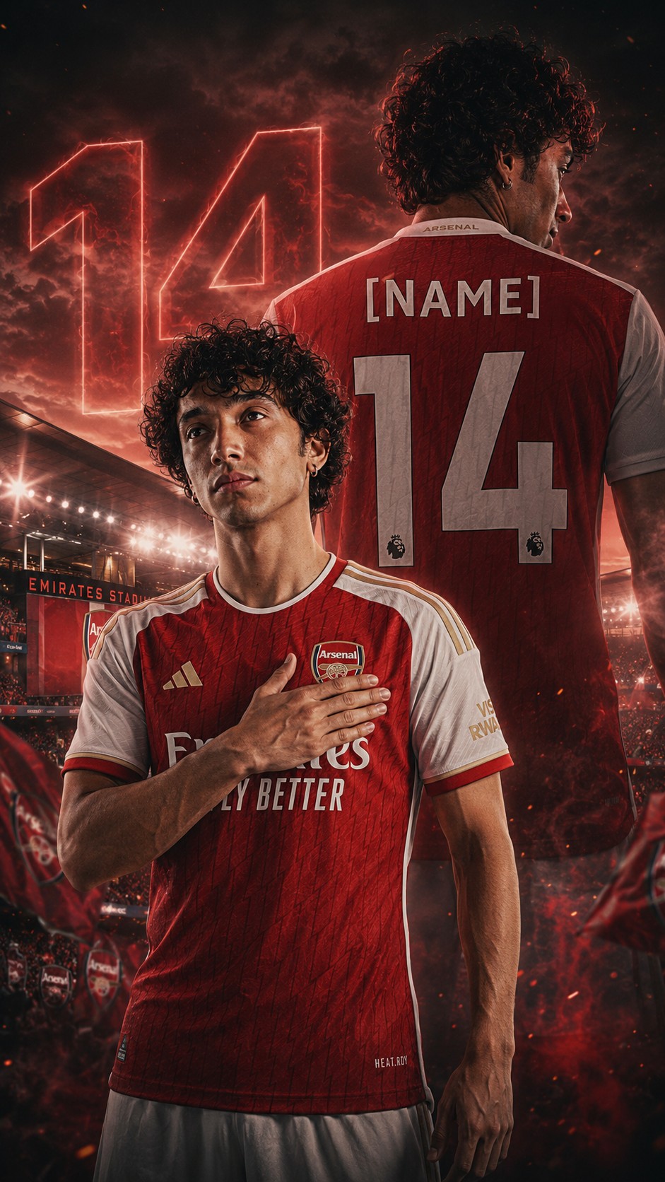 Arsenal — No. 14 AI prompt artwork