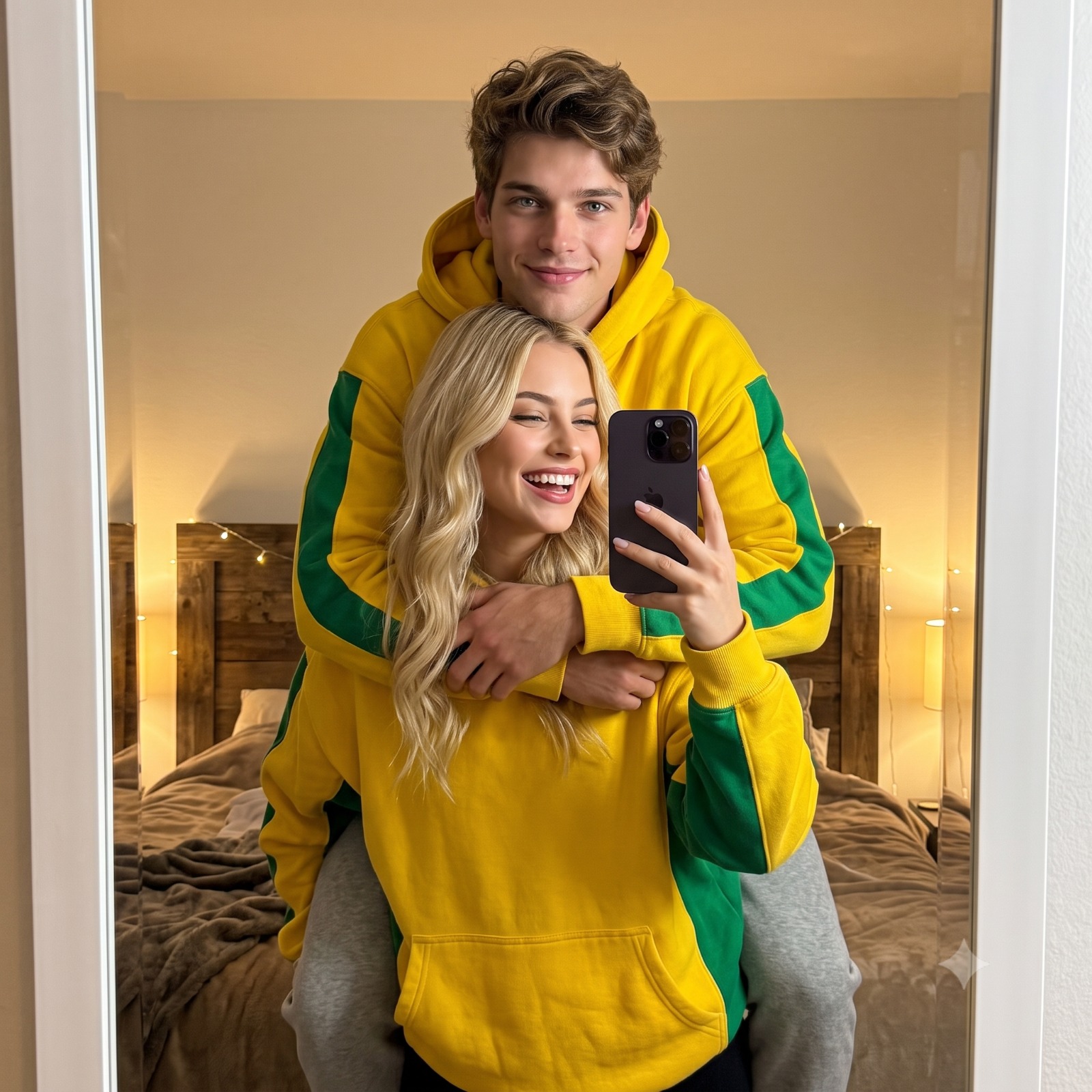 Football Couple - Brazil Football Jersey