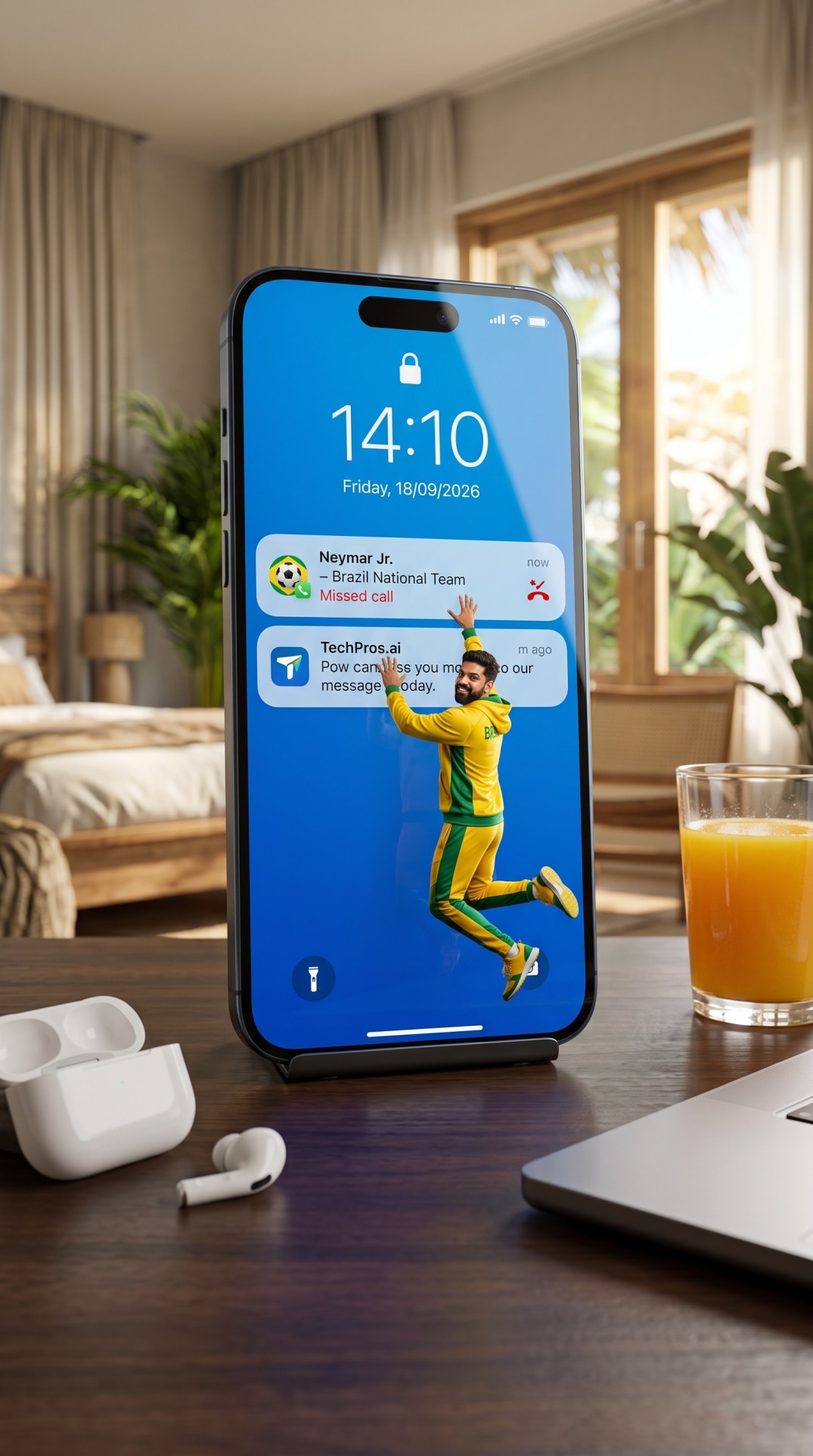 Brazil National Team – Neymar Jr. Missed Call AI prompt artwork