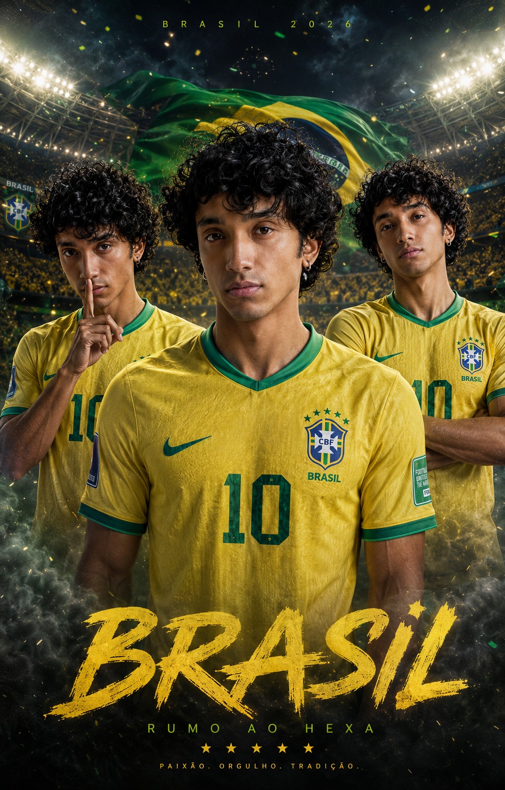 Cinematic football poster Brazil