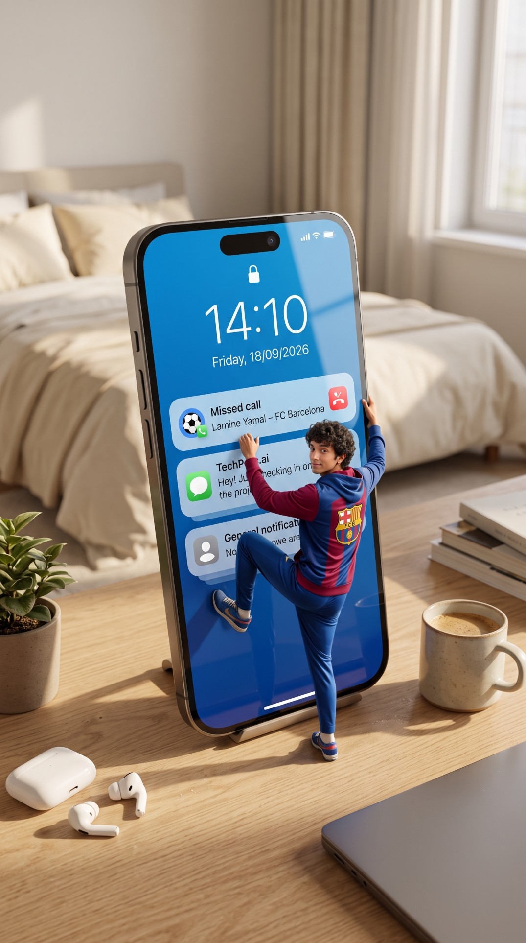 FC Barcelona – Lamine Yamal Missed Call AI prompt artwork