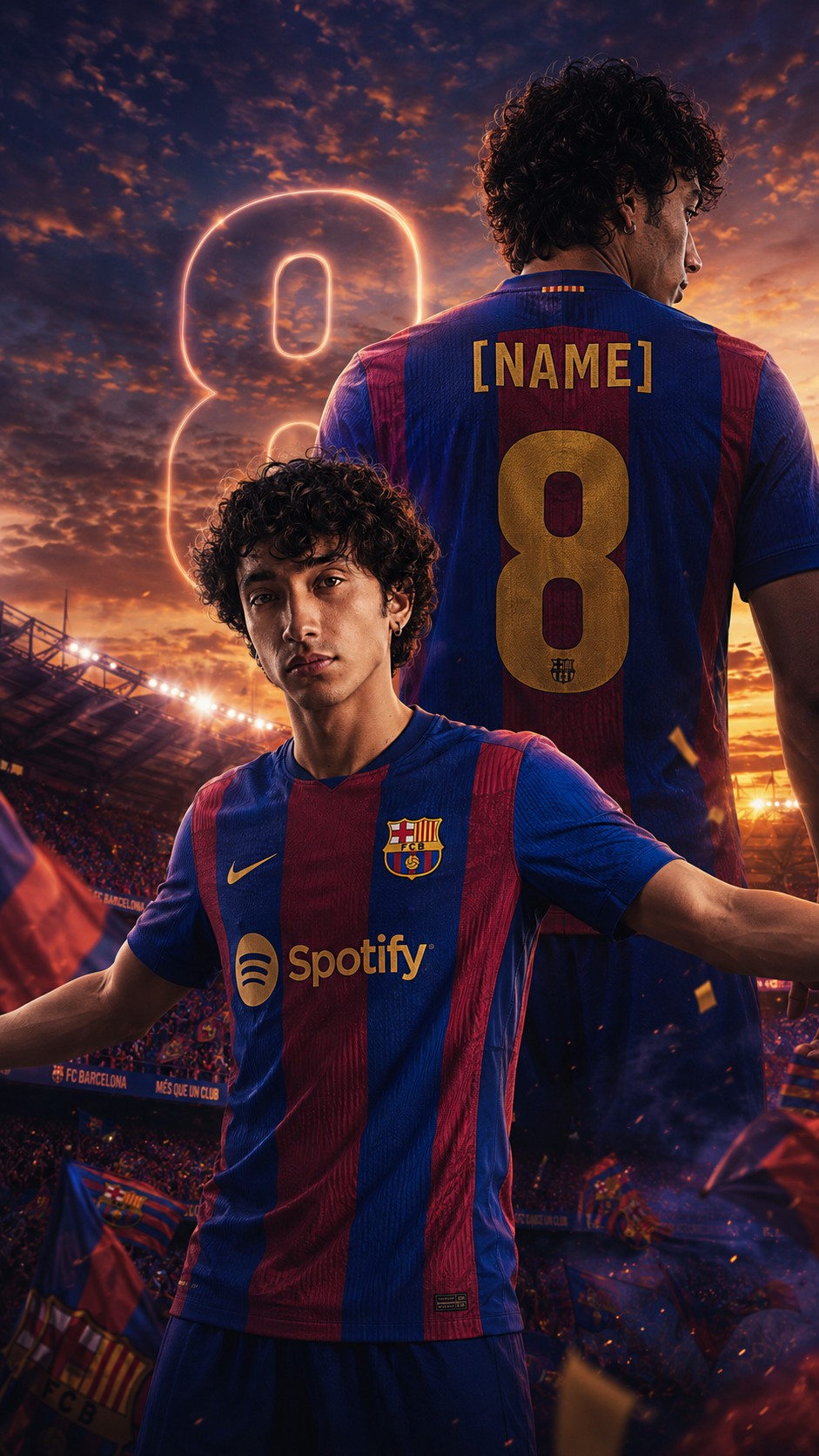 FC Barcelona — No. 8 AI prompt artwork