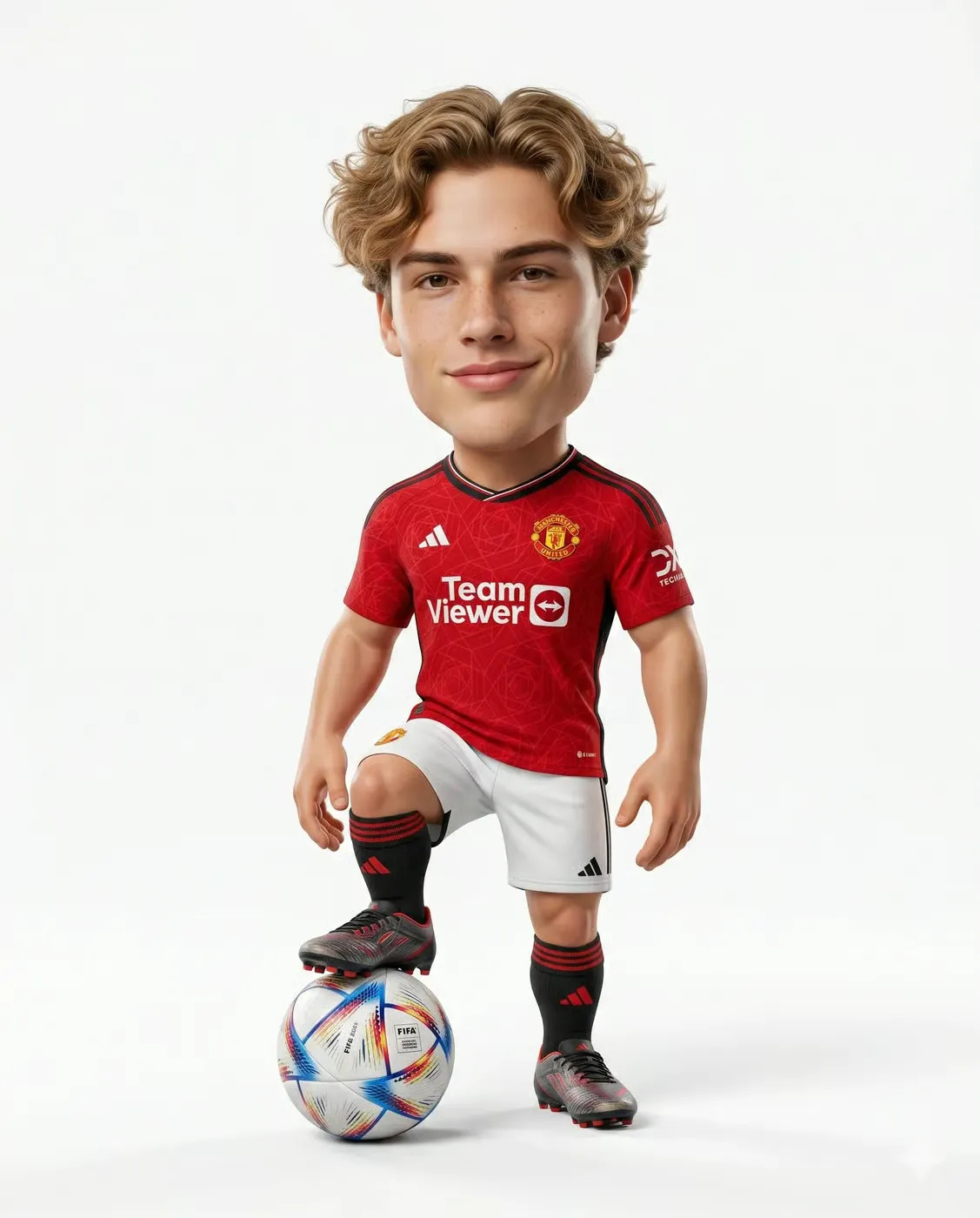 3D Football Player Caricature
