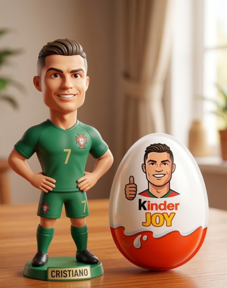 Stylized 3D Collectible Figurine with Kinder Joy