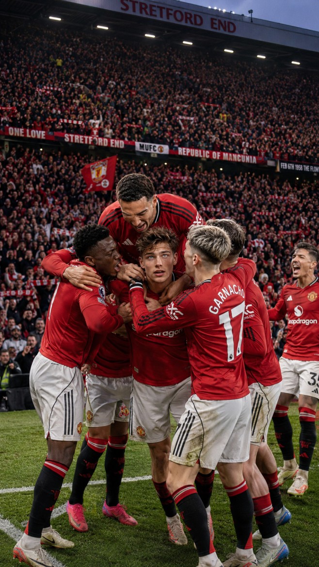 Manchester United Celebration at Old Trafford