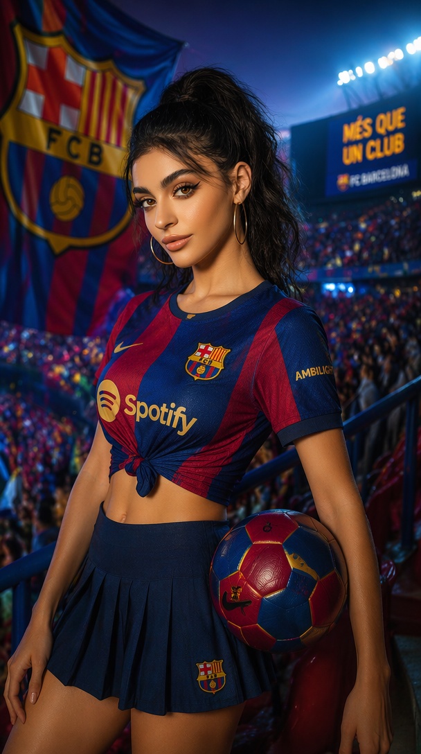 Create a stylish FC Barcelona football