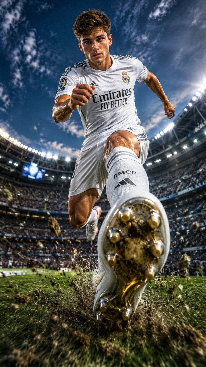 REAL MADRID — EXTREME LOW-ANGLE HERO SHOT