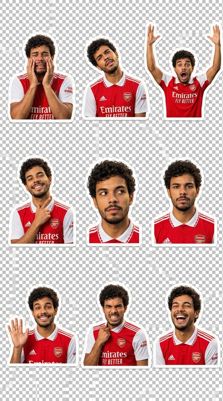 Arsenal-inspired kit AI prompt artwork
