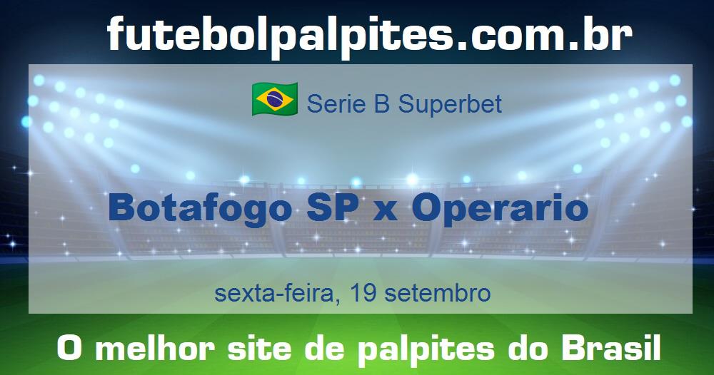 Botafogo SP x Operario